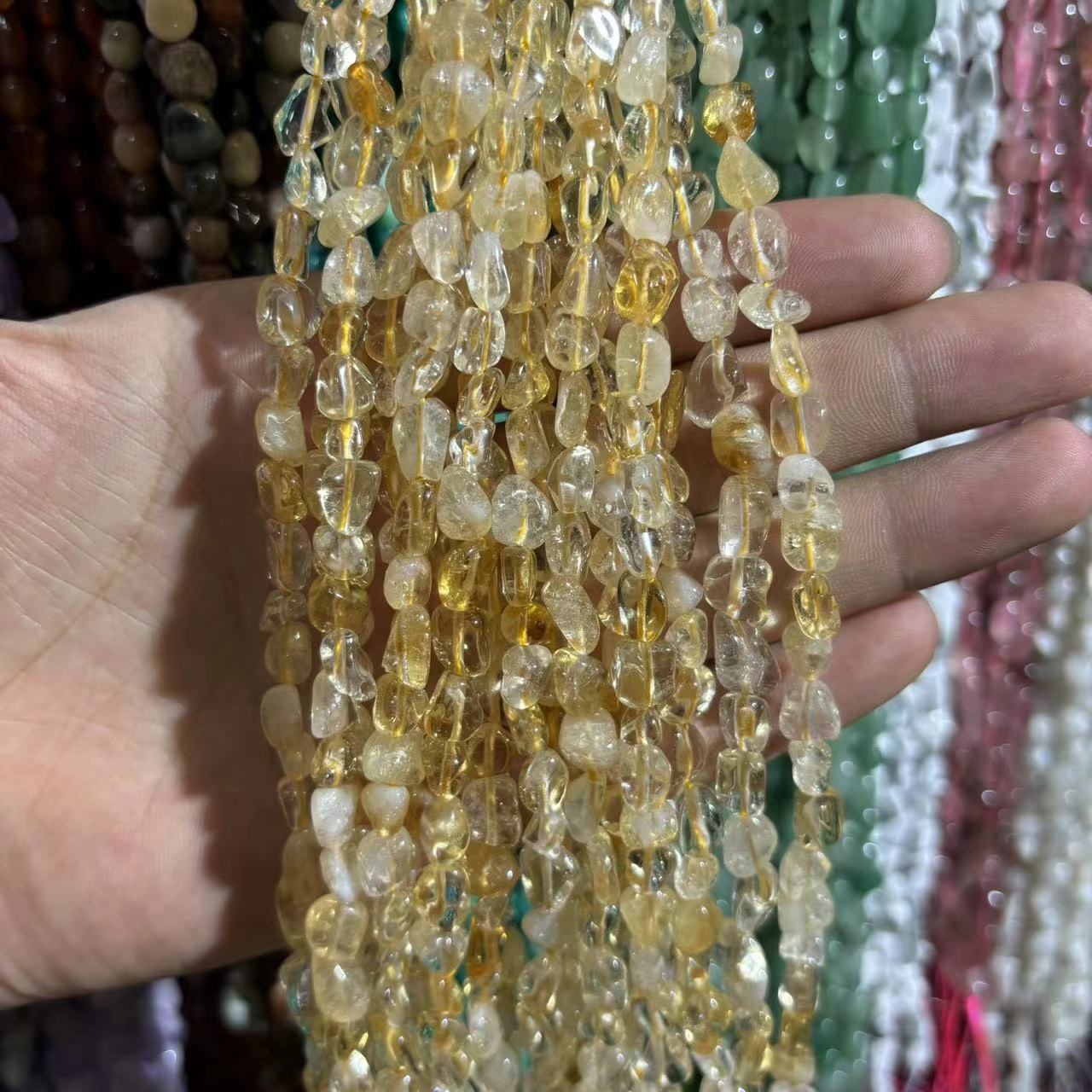 citrine 6-8mm (about 55 pieces)