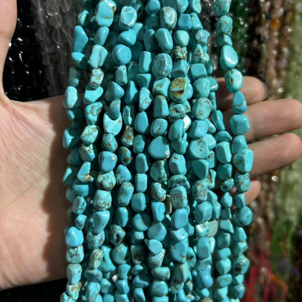 turquoise 6-8mm (about 55 pieces)