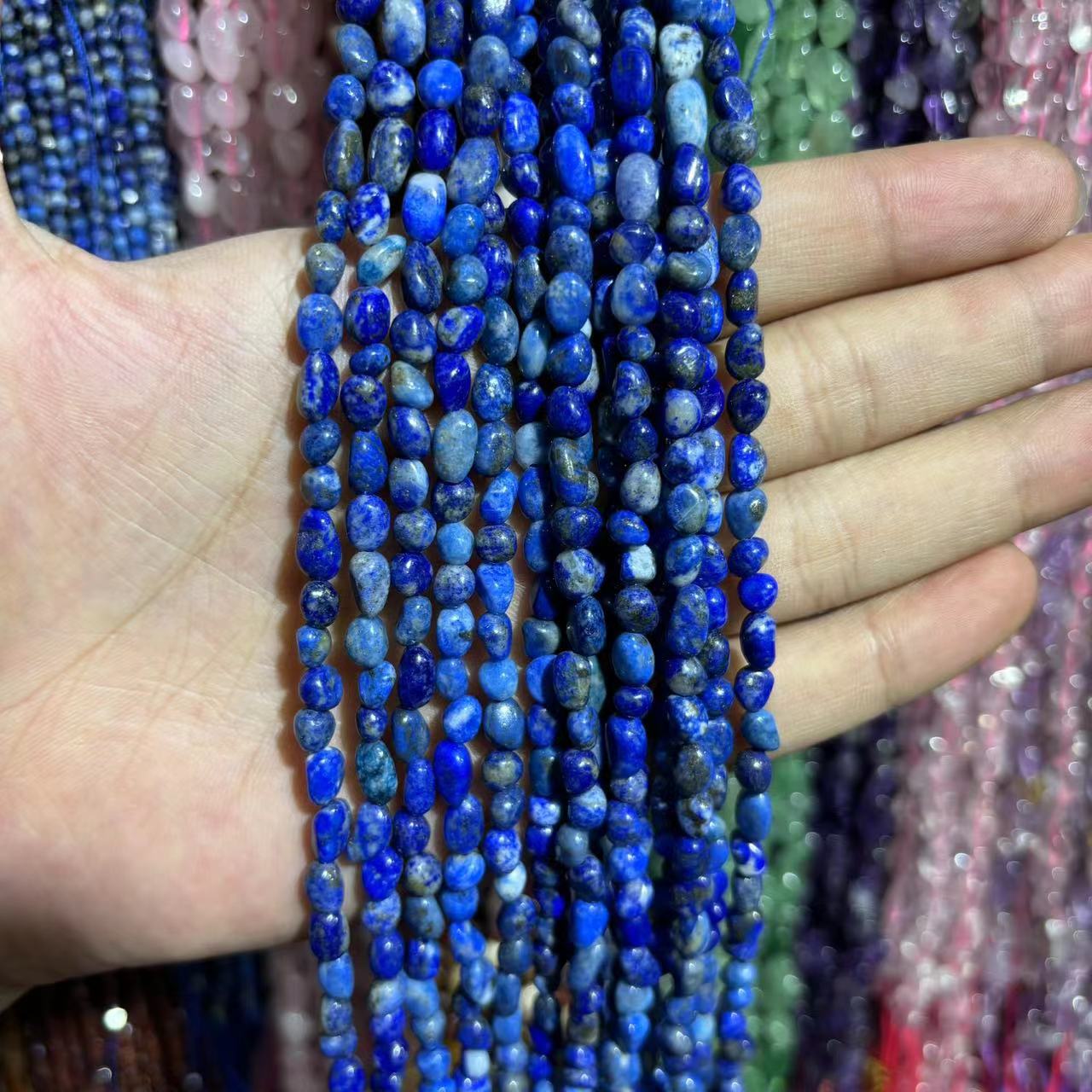 lapis lazuli 6-8mm (about 55 pieces)