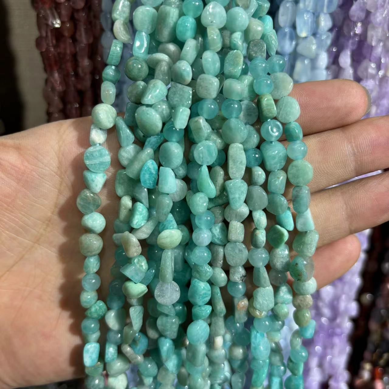 amazonite 6-8mm (about 55 pieces)