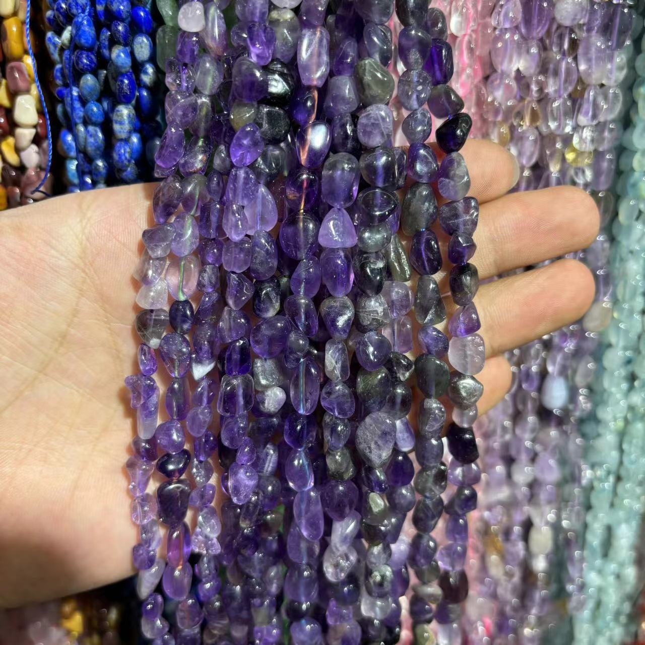 3A amethyst 6-8mm (about 55 pieces)