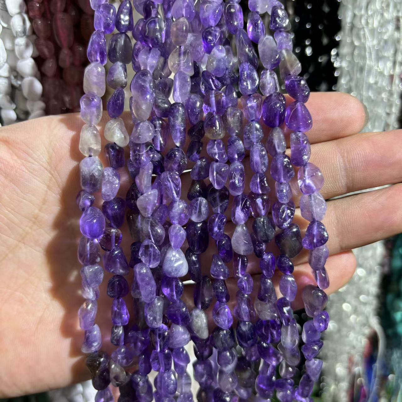 5A amethyst 6-8mm (about 55 pieces)