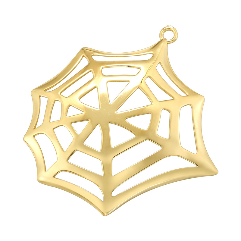 10:Vd1629 golden spider web pendant