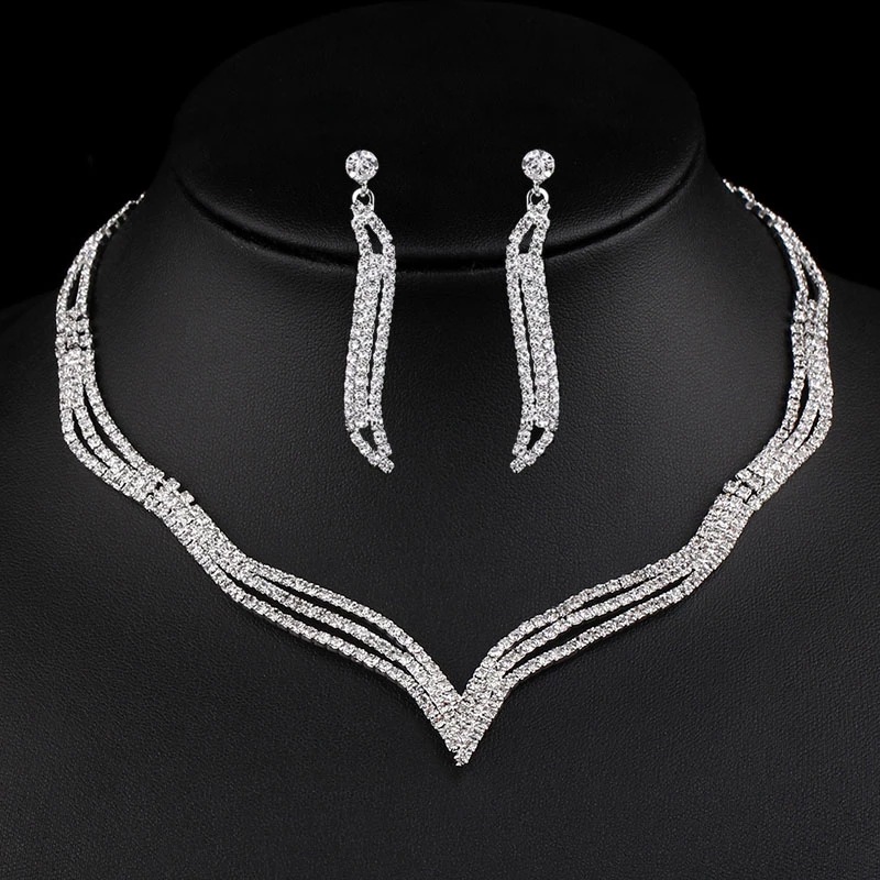 Necklace Earrings Set - Necklace 47*12cm earrings