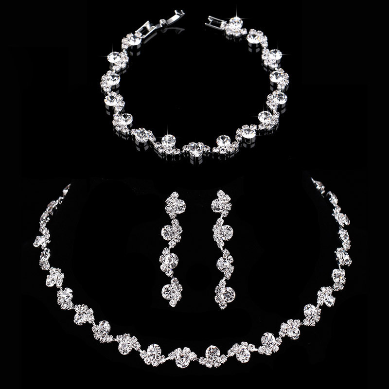 Three-piece rhinestone set