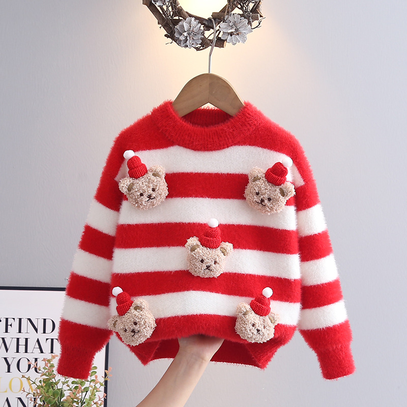 Red striped bear