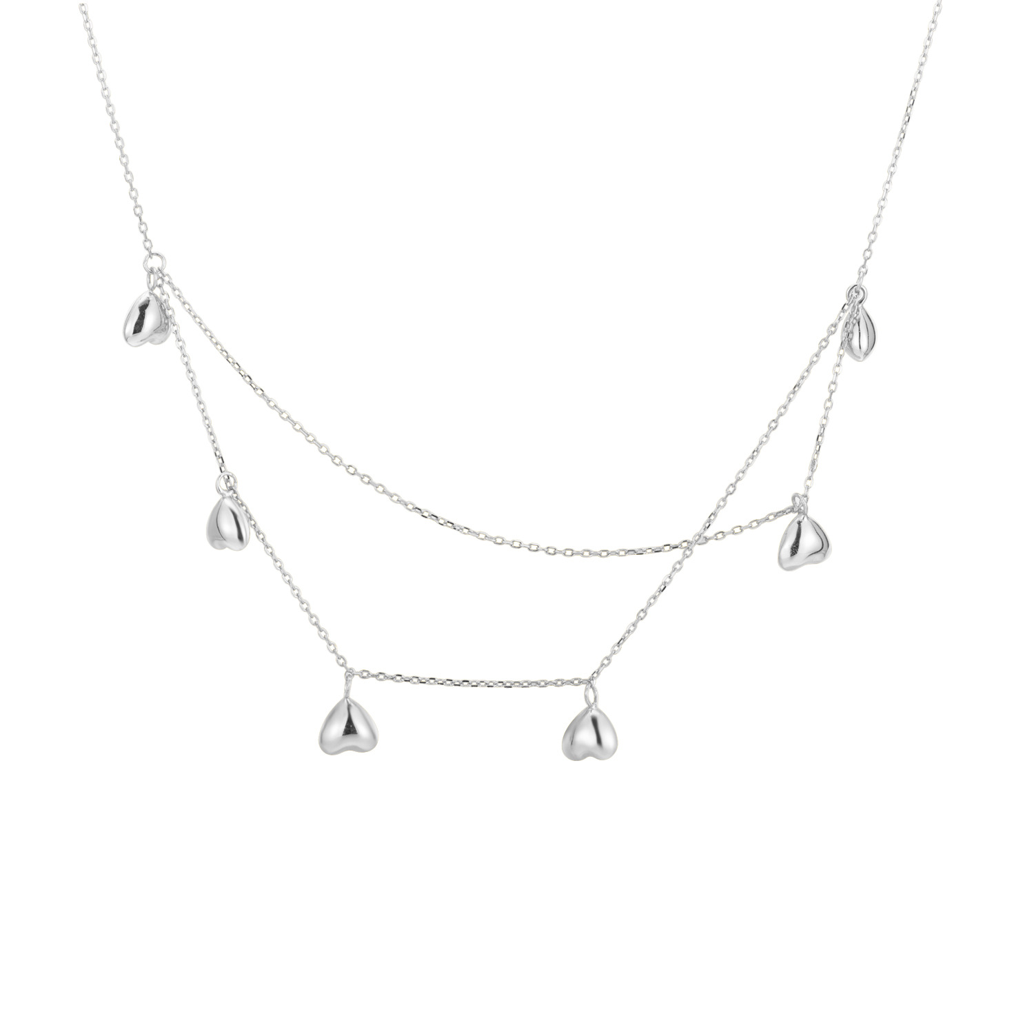 1:White gold Love necklace