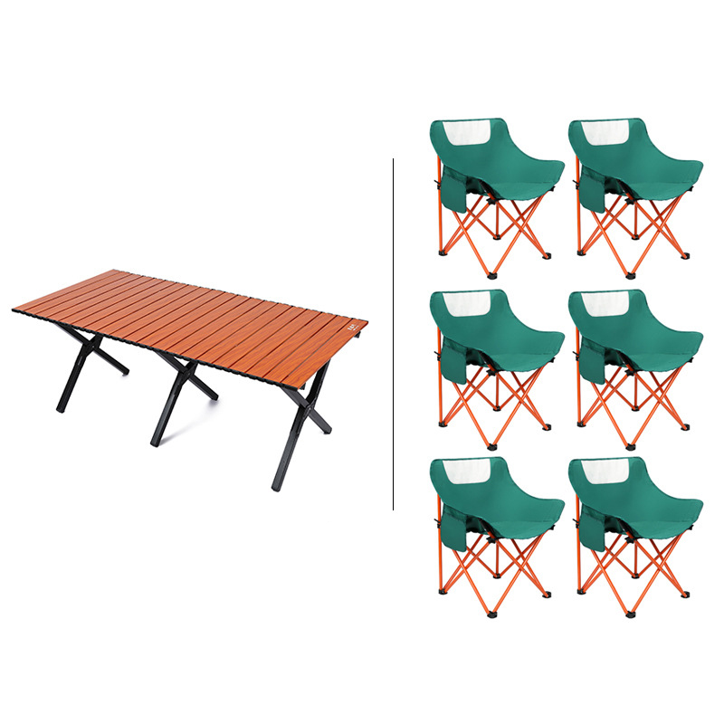 10 Brown Table 1   Dark Green Moon Chair 6