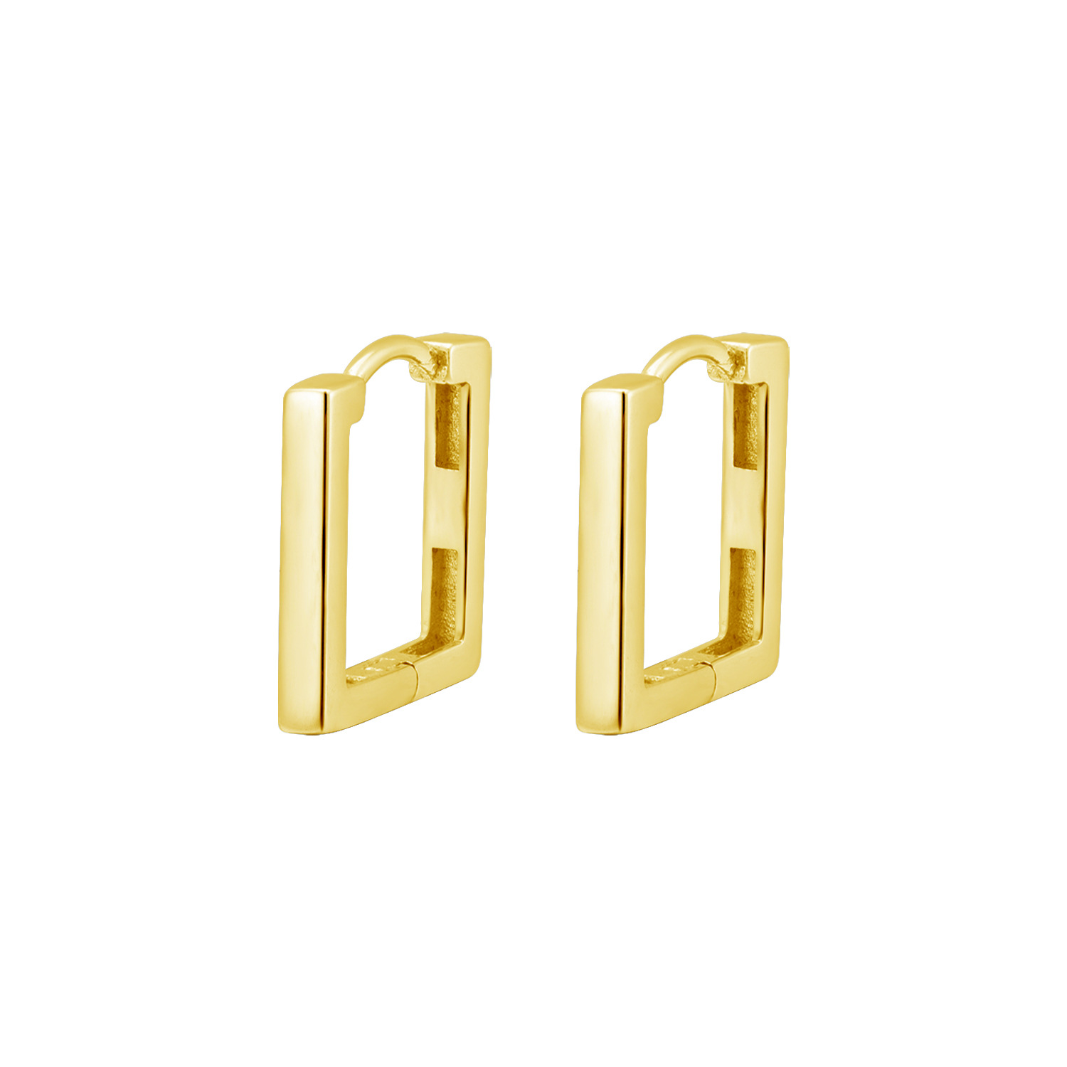 2:Gold Square Ear Buckle