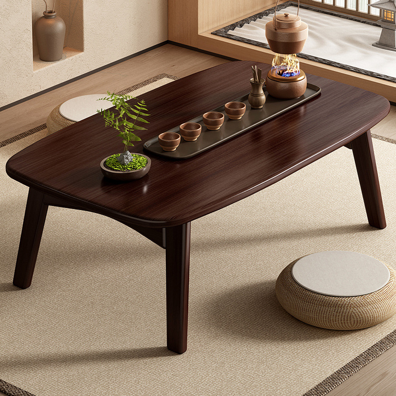 Black walnut bay window table