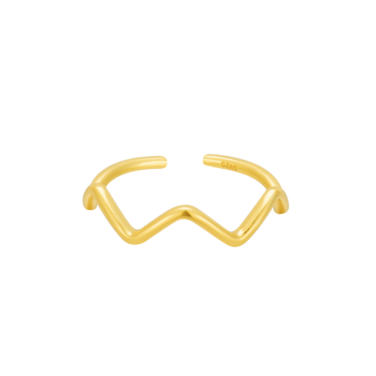 2:18k golden wave ring