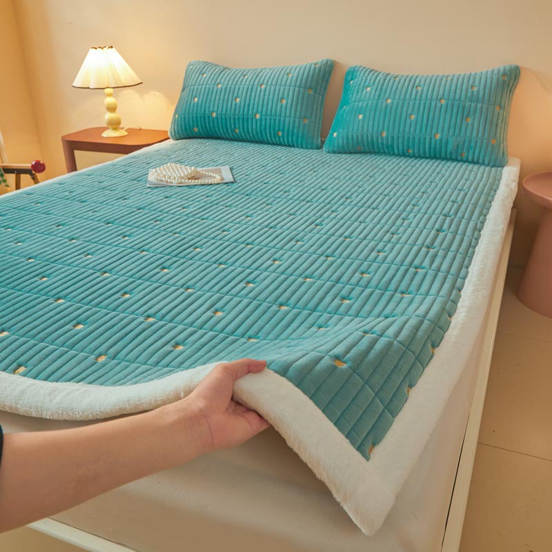 single mattress-Warm green [class a quality, thickened and warm]