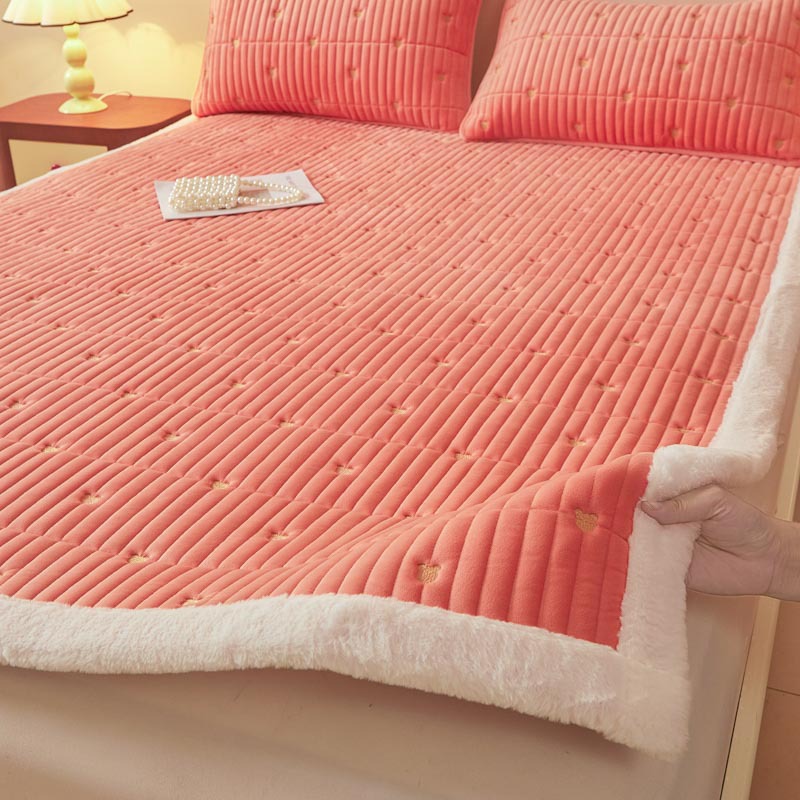 single mattress-Medium orange [class a quality thickened and warm]