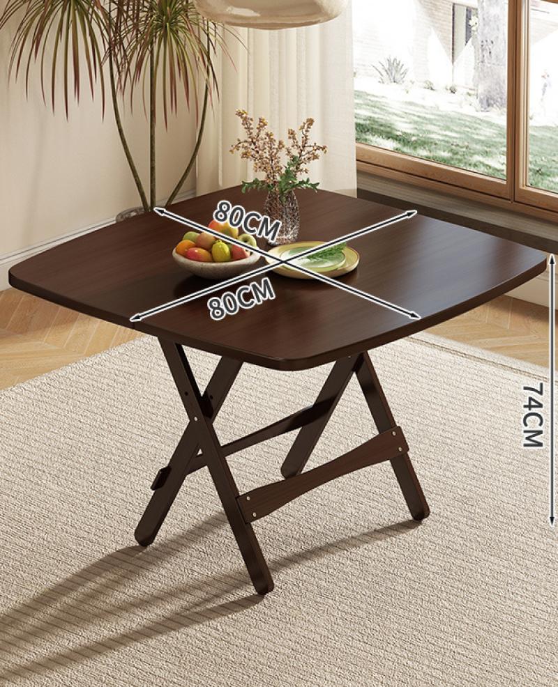 Folding table 80 black walnut color