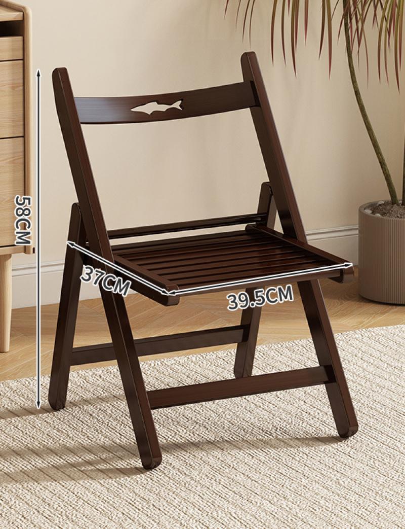 Small soft folding chair-black walnut color