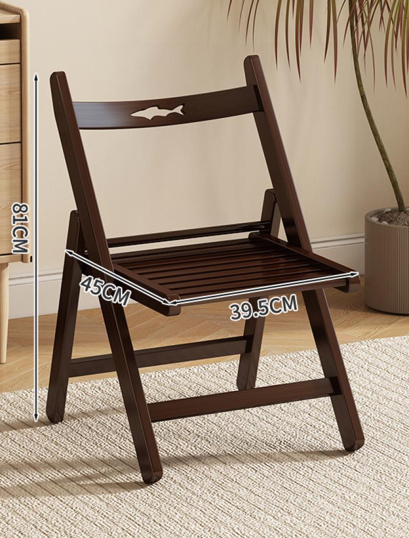 Large soft folding chair-black walnut