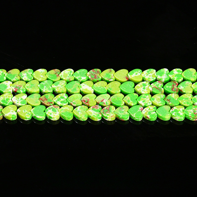 Synthetic green imperial stone 6mm 60 pcs