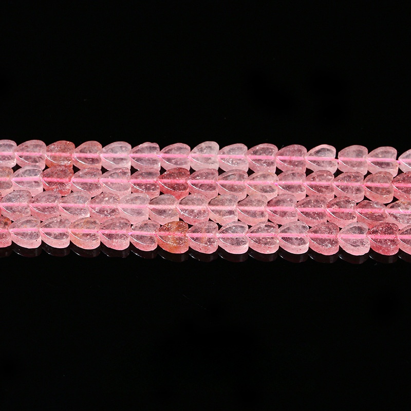 Natural strawberry crystal 6mm 60 pcs