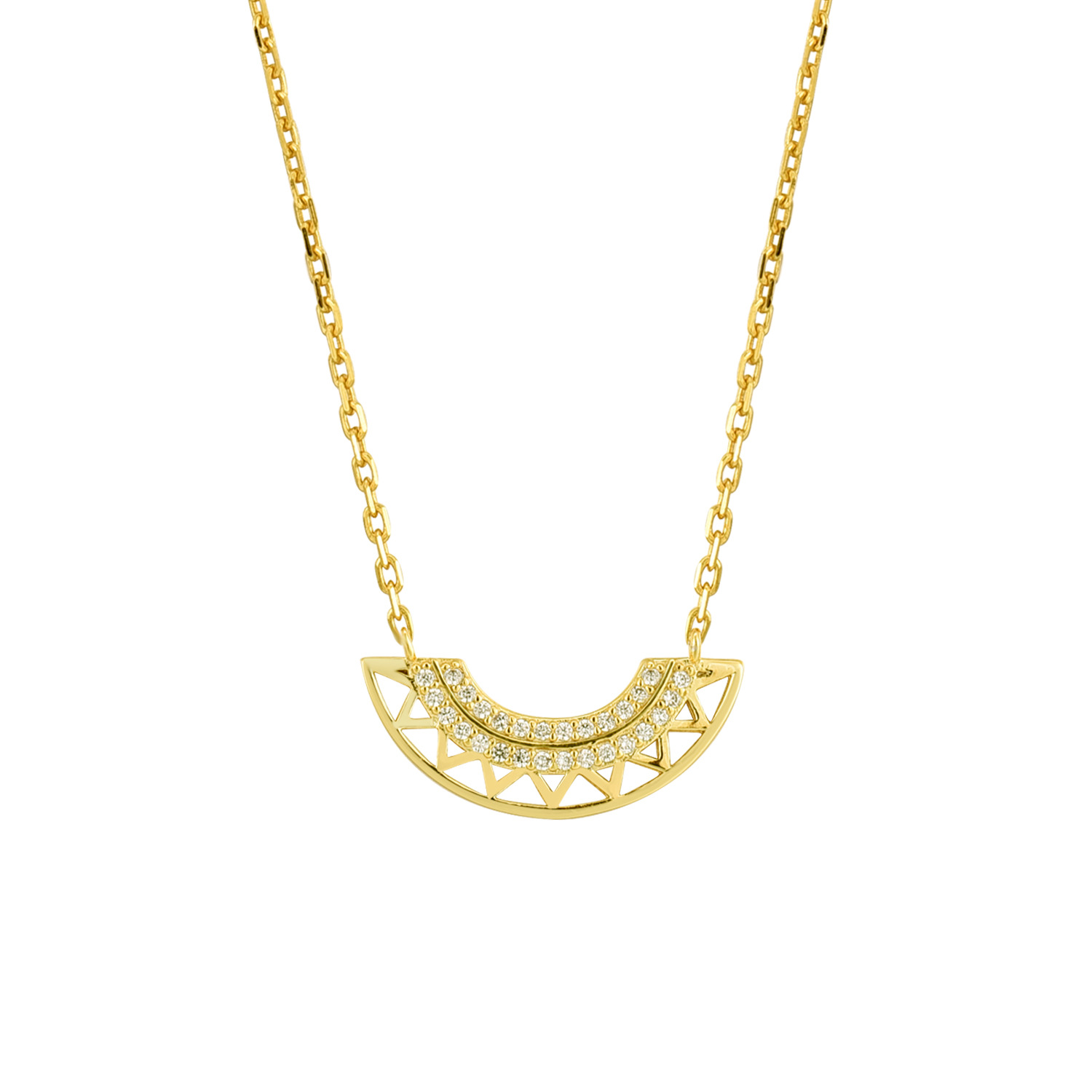 2:Gold Scalloped Necklace