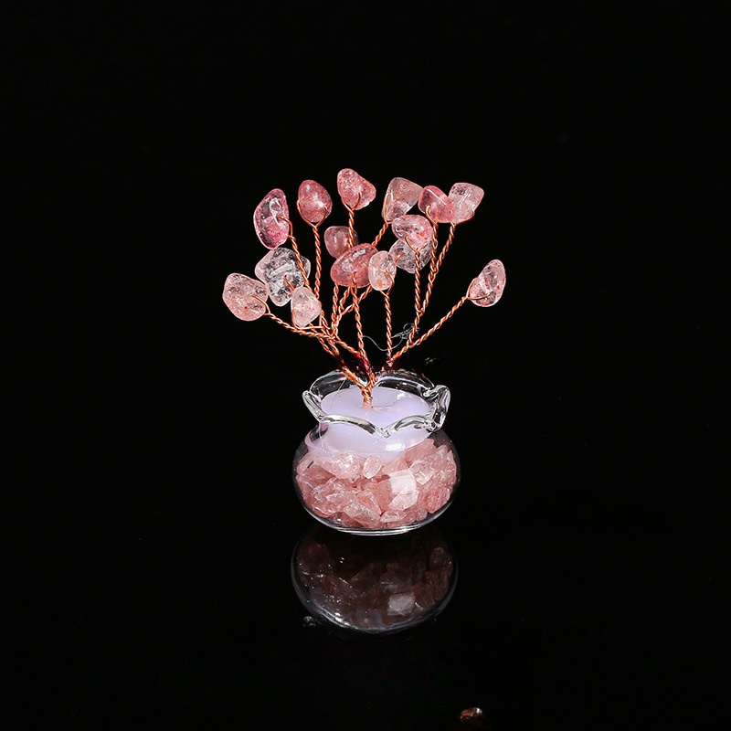 Natural strawberry crystal 7cm