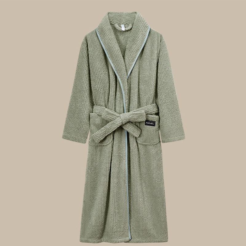 Men's style-pine green bathrobe