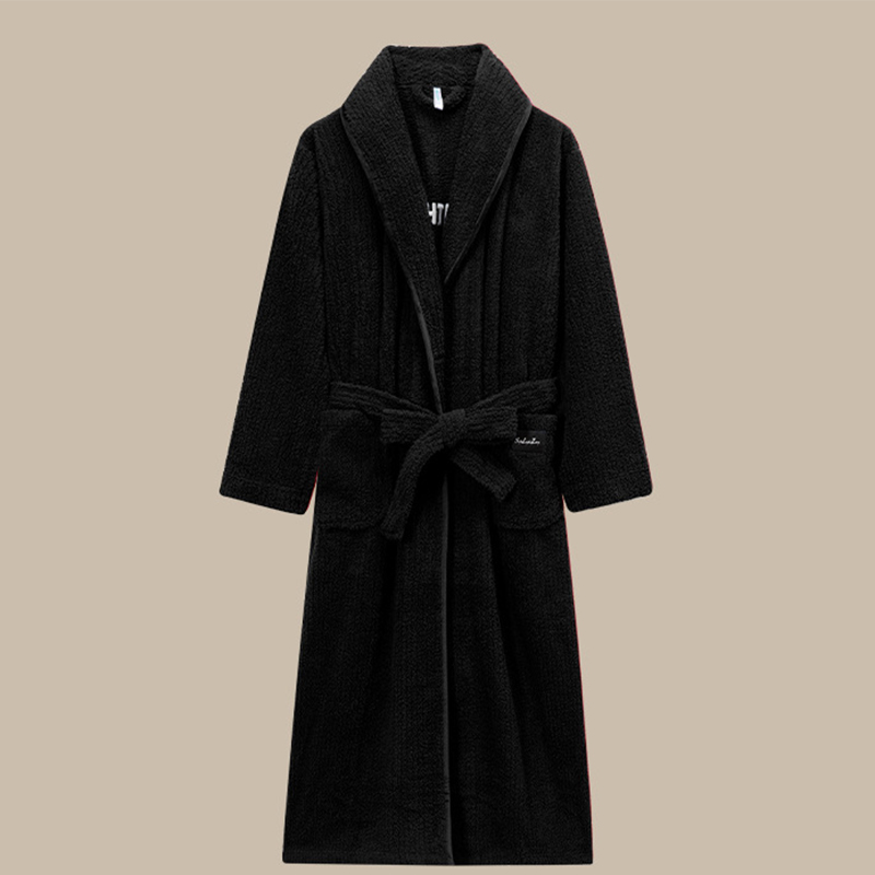 Men's - black bathrobe