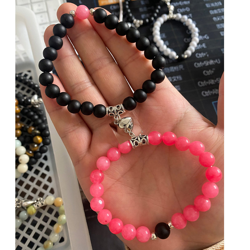 Rose red frosted silver heart