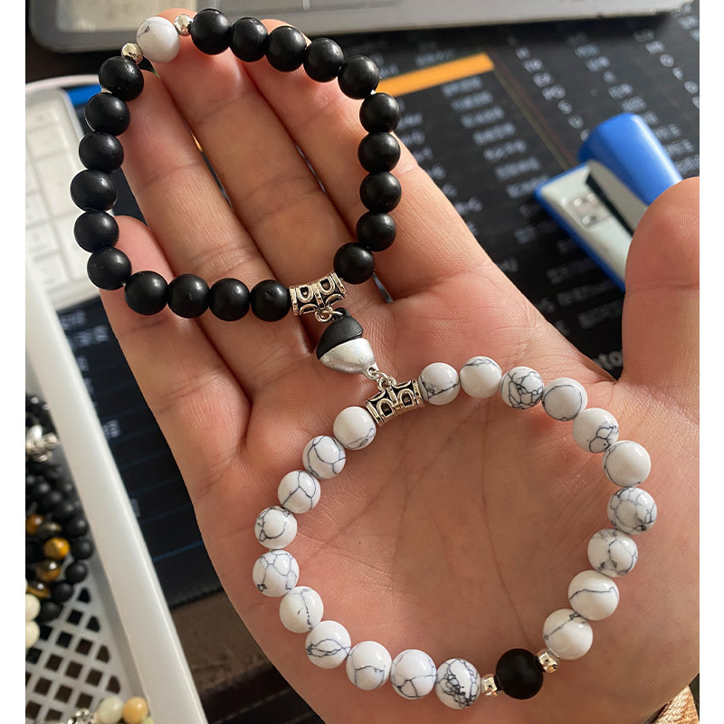 White Pine frosted black and white heart