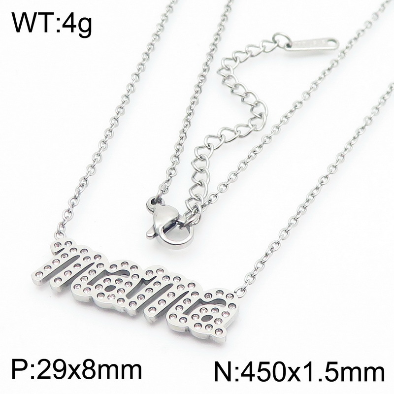 2:Steel color necklace kn286035-klx