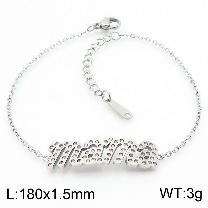 4:Steel color bracelet kb184893-klx