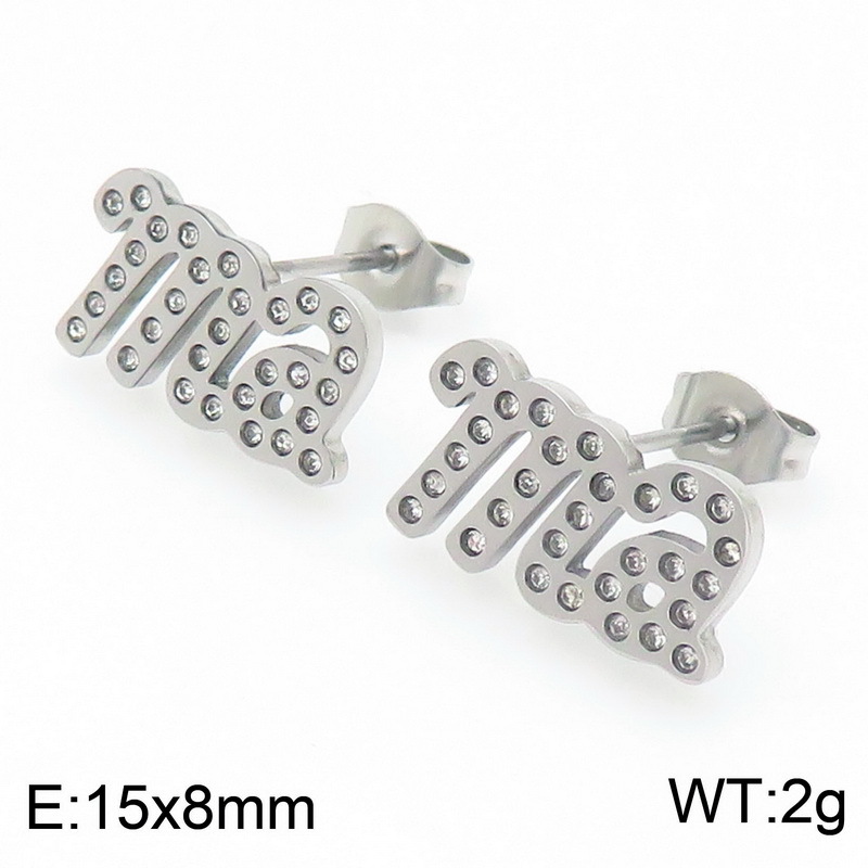 6:Steel color earrings ke114361-klx