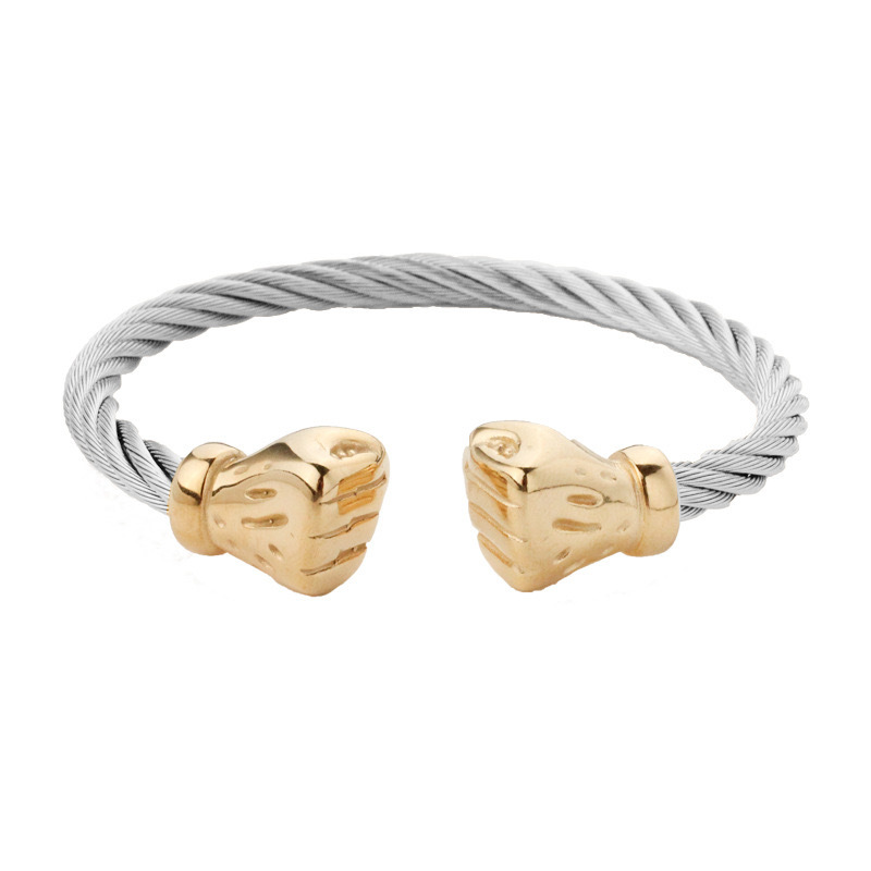 4:steel gold bracelet