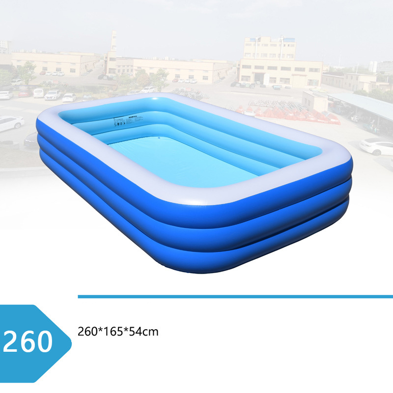 260 blue and white three-layer pool flat bottom [pe bag]