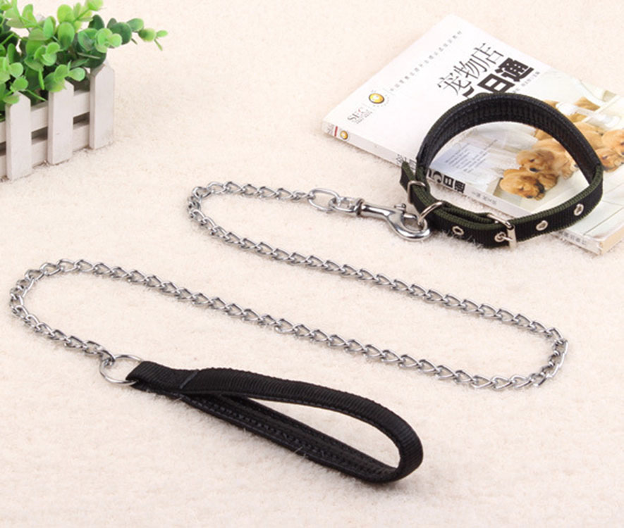 Black traction rope and collar