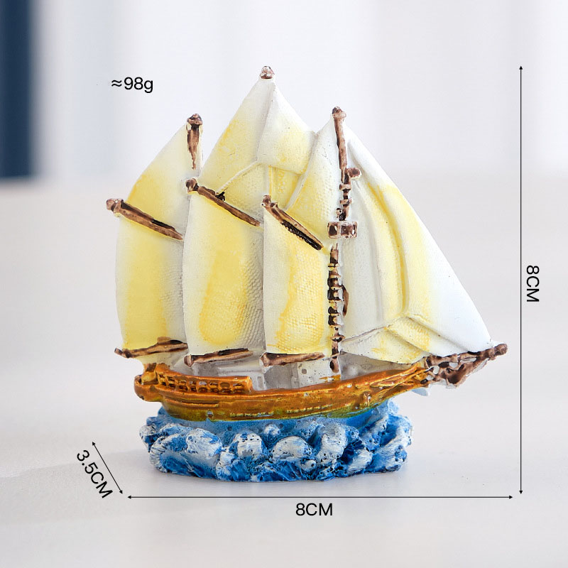 resin sailboat yellow