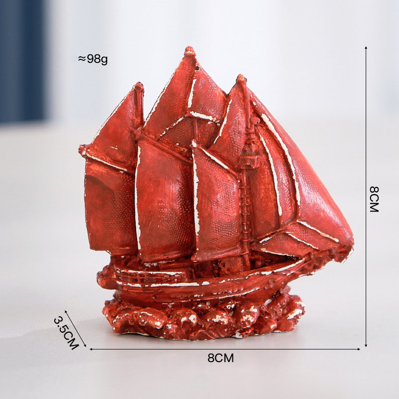 resin sailboat red