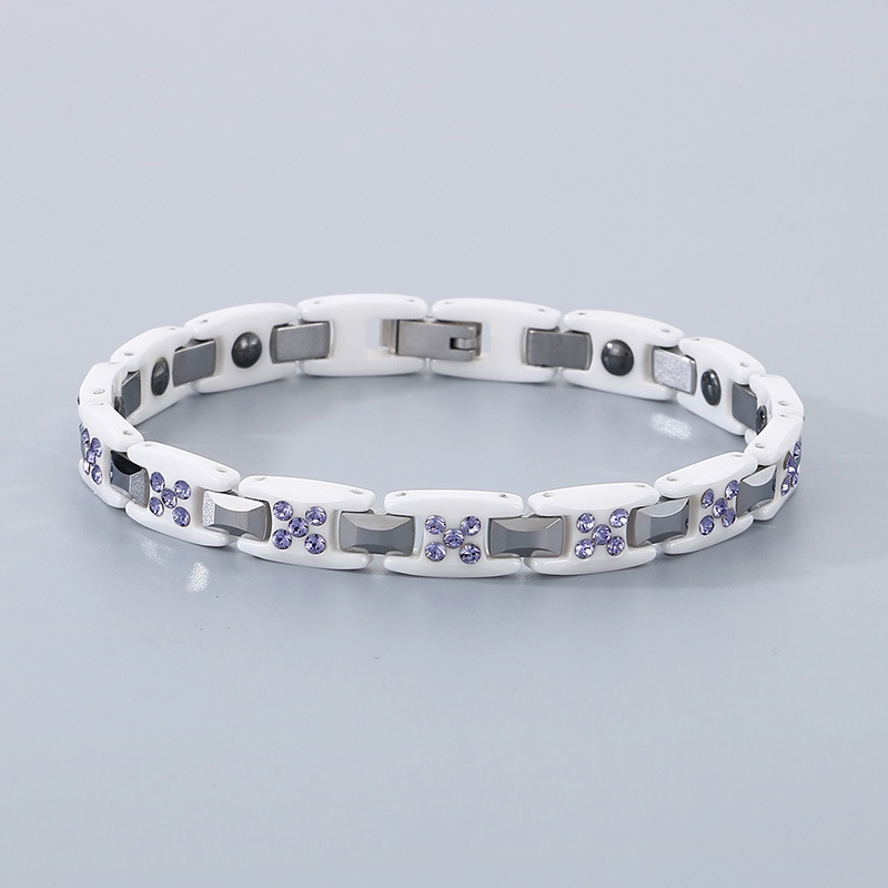 5:White ceramic purple diamond kb186886-ts