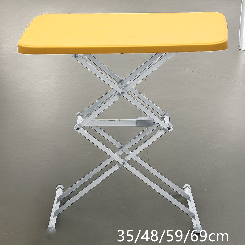 Yellow desktop size 64*45cm without pen tray white table leg model height 35/48/59