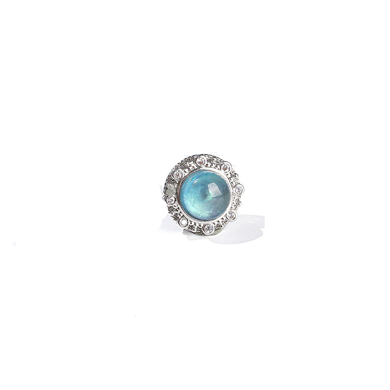 6:Natural aquamarine rotating flower