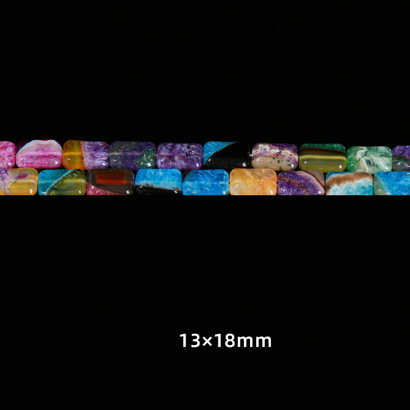 Q Crystal two-color rectangular 13*18mm about 21 p