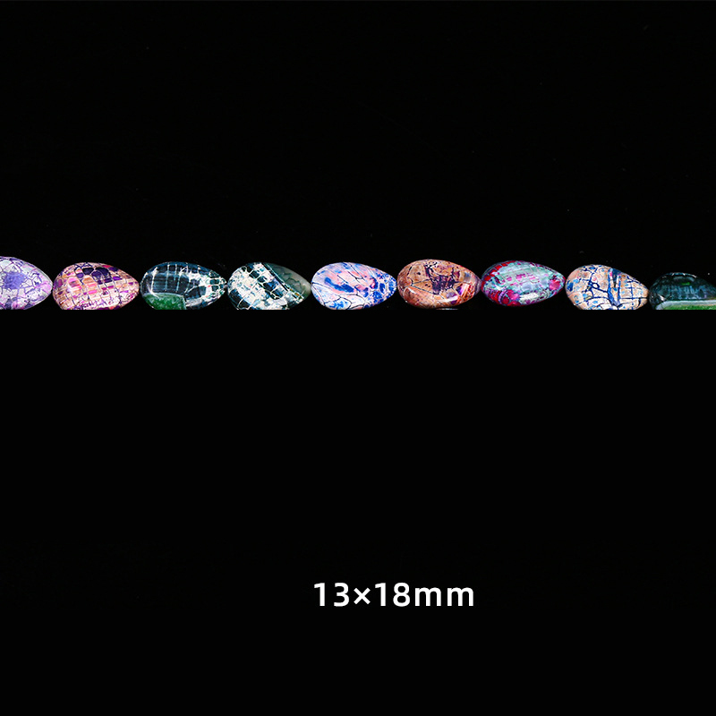 16:16 Colorful dragon pattern water droplets 13*18mm about 21 pieces