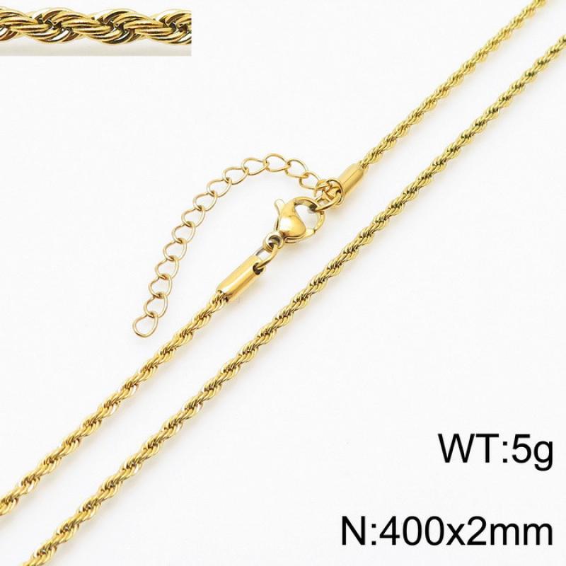 4:40cm gold necklace