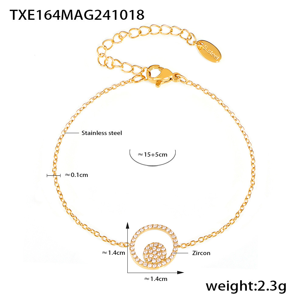 3:Txe164-gold zirconia bracelet