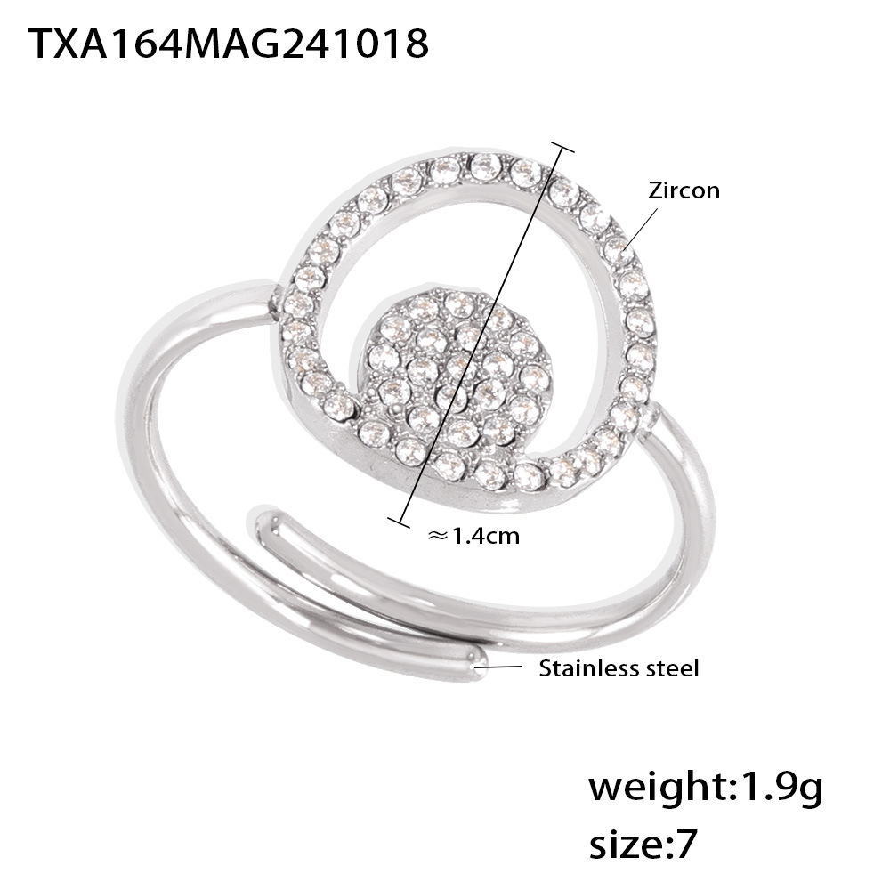 6:Txa164-steel color zirconia ring-no. 7