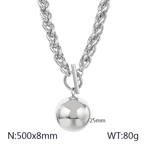 4:Steel Necklace KN235529-Z