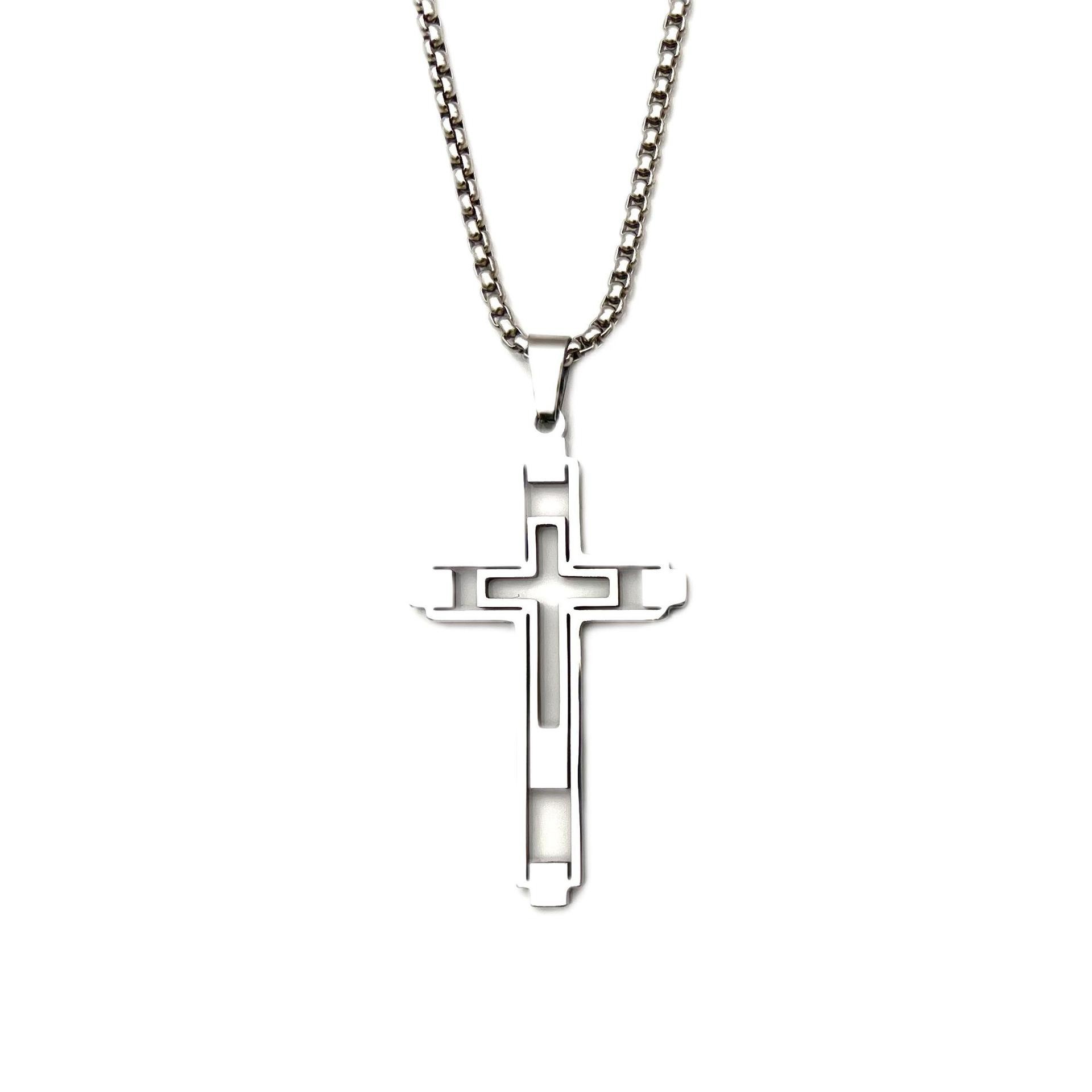 3:Steel color hollow cross