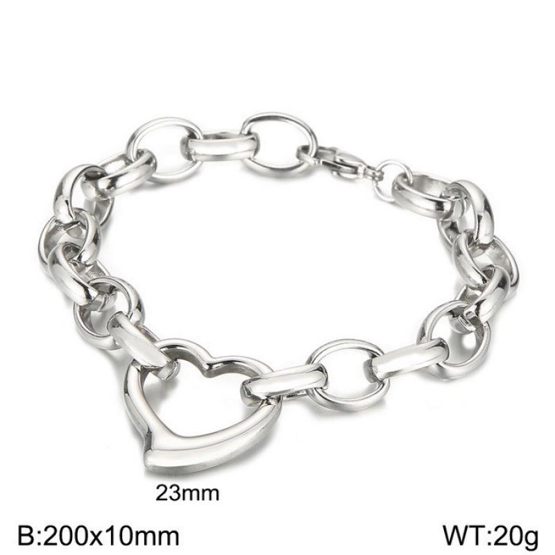 1:Steel color bracelet 20cm=kb163409-z