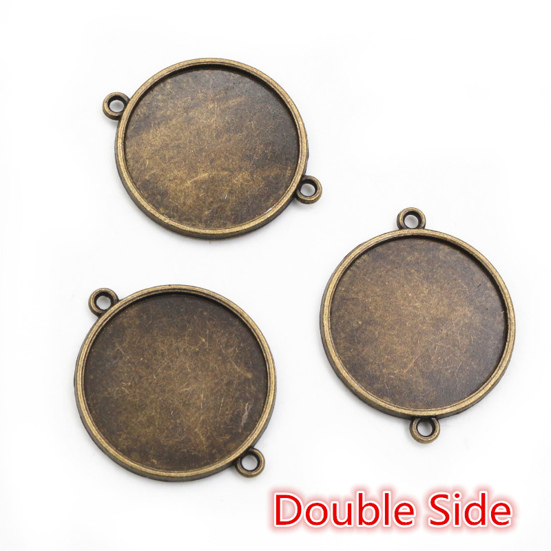 4:Doublehole double sided - antique bronze color