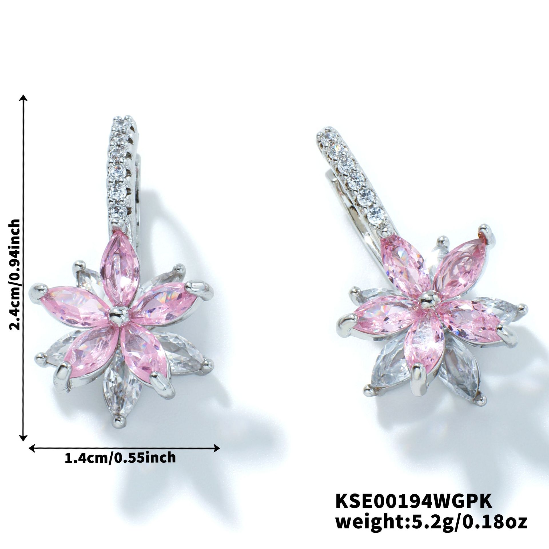 White gold and pink diamond