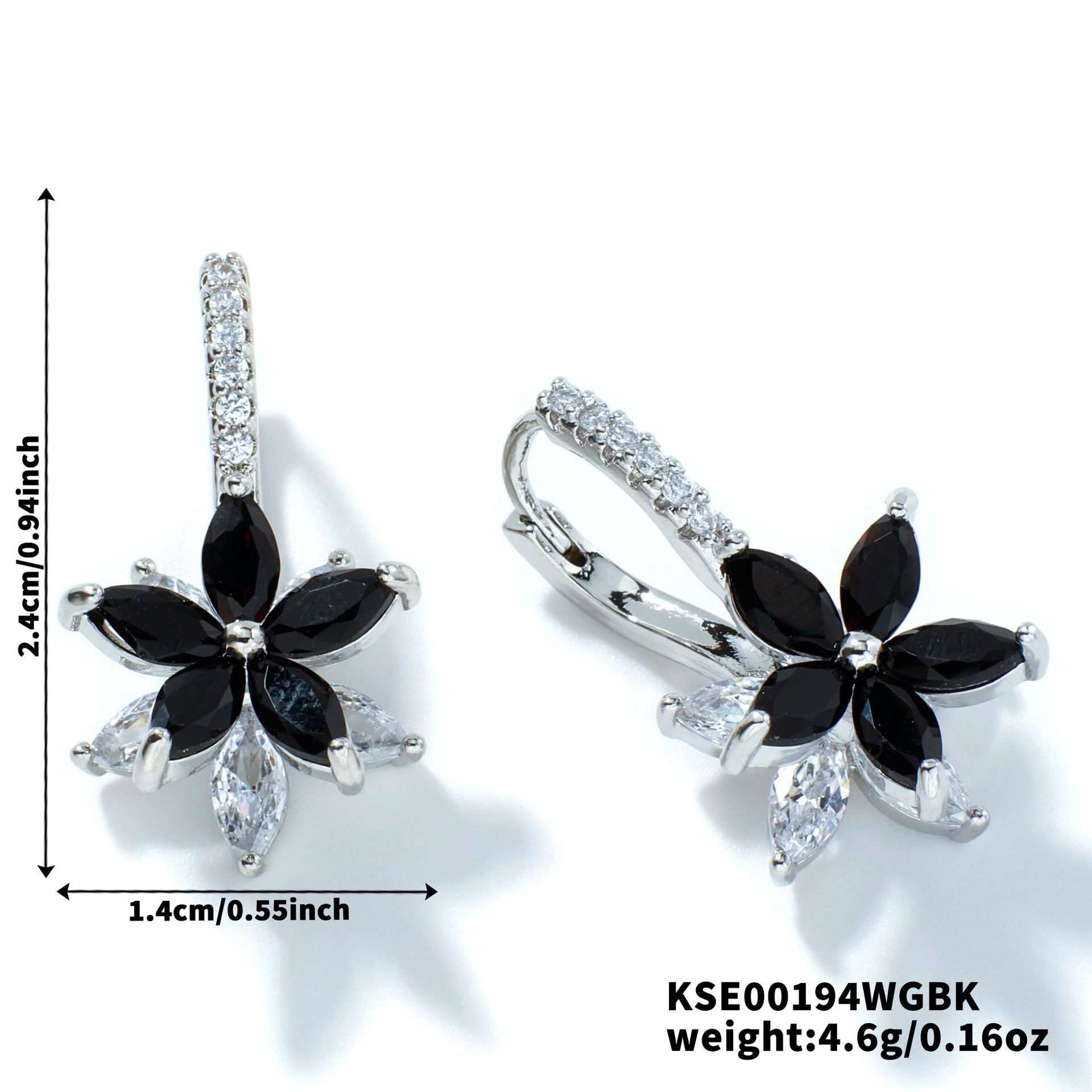 White gold black diamond